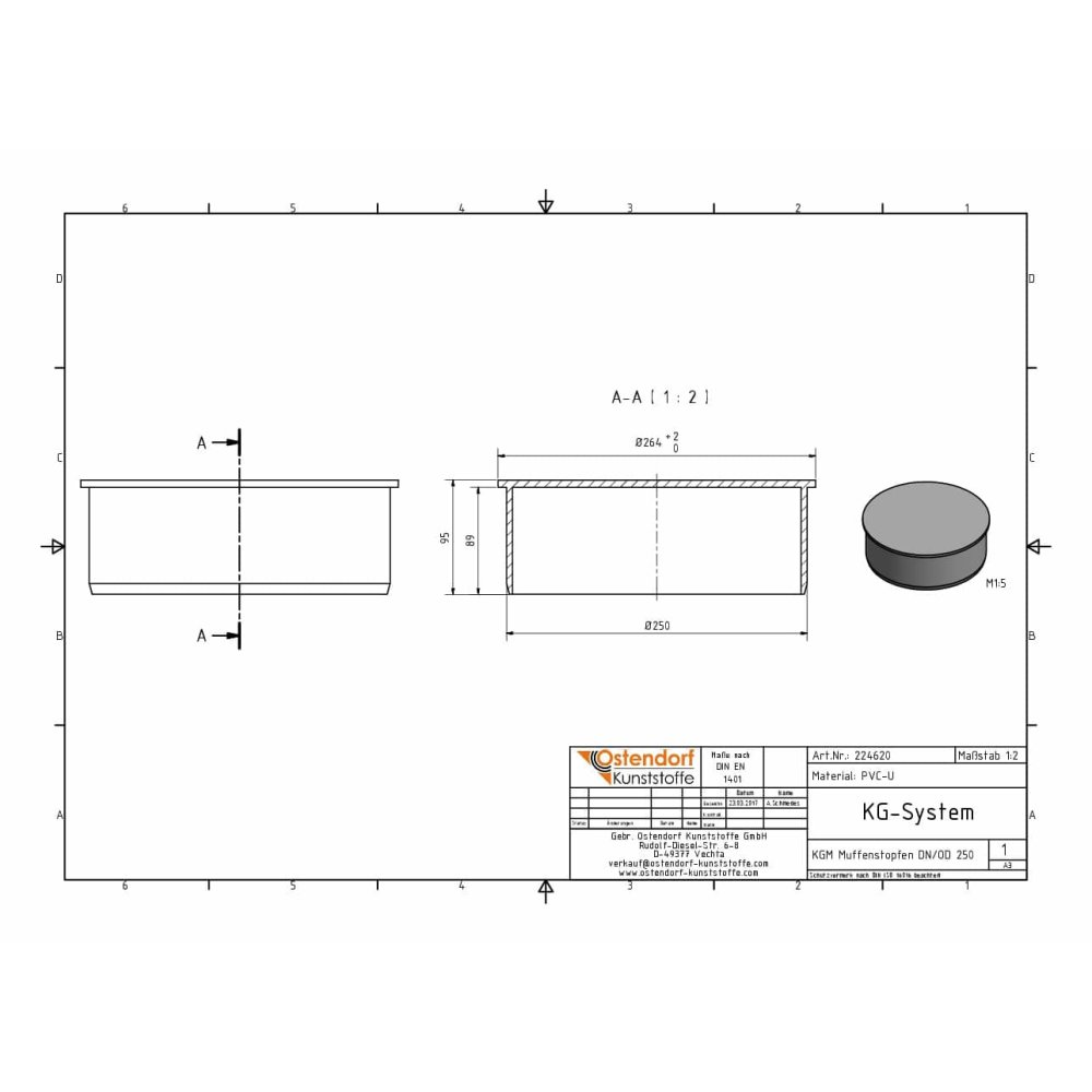 KGM Bouchon de Manchon DN/OD 250