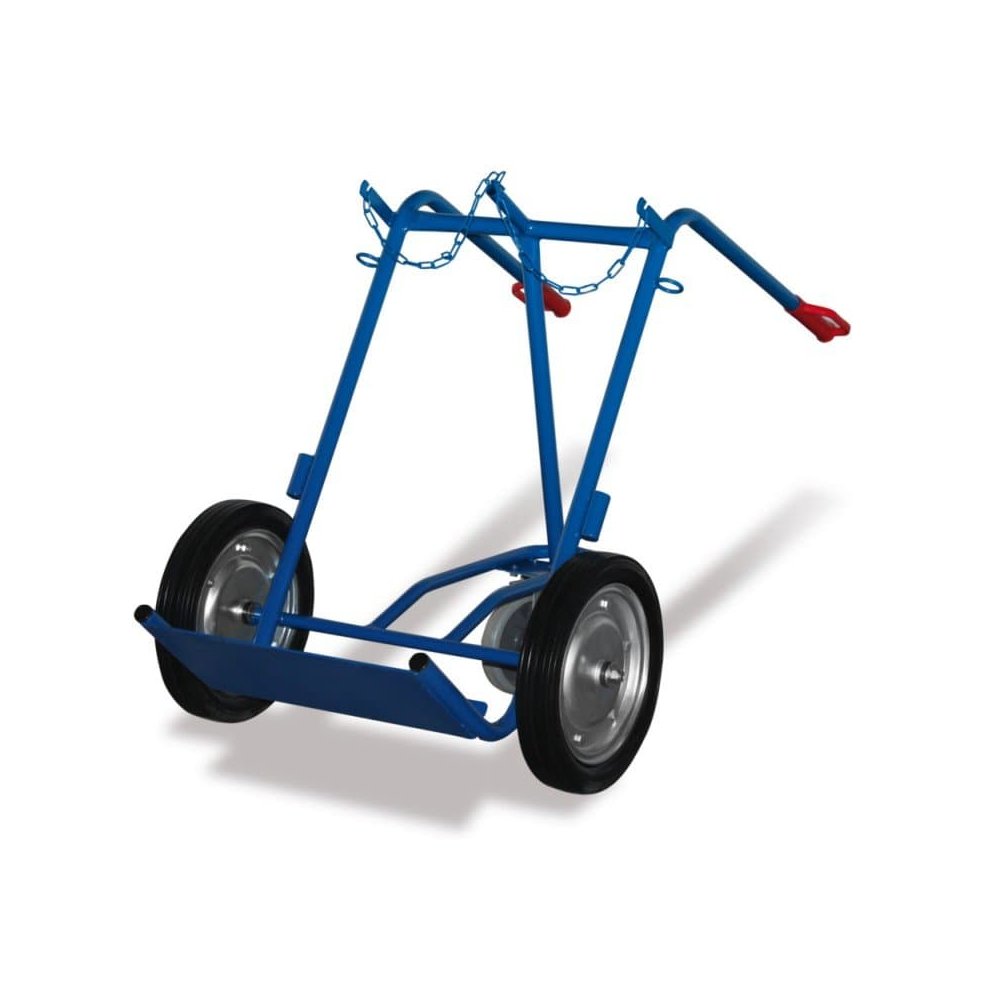 Chariot pour bouteilles en acier 200 kg avec roue pivotante à pneumatiques 855 x 975 x 1240 mm