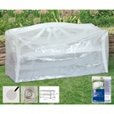 Housse de protection transparente pour banc 3 places, env. 160x80x75