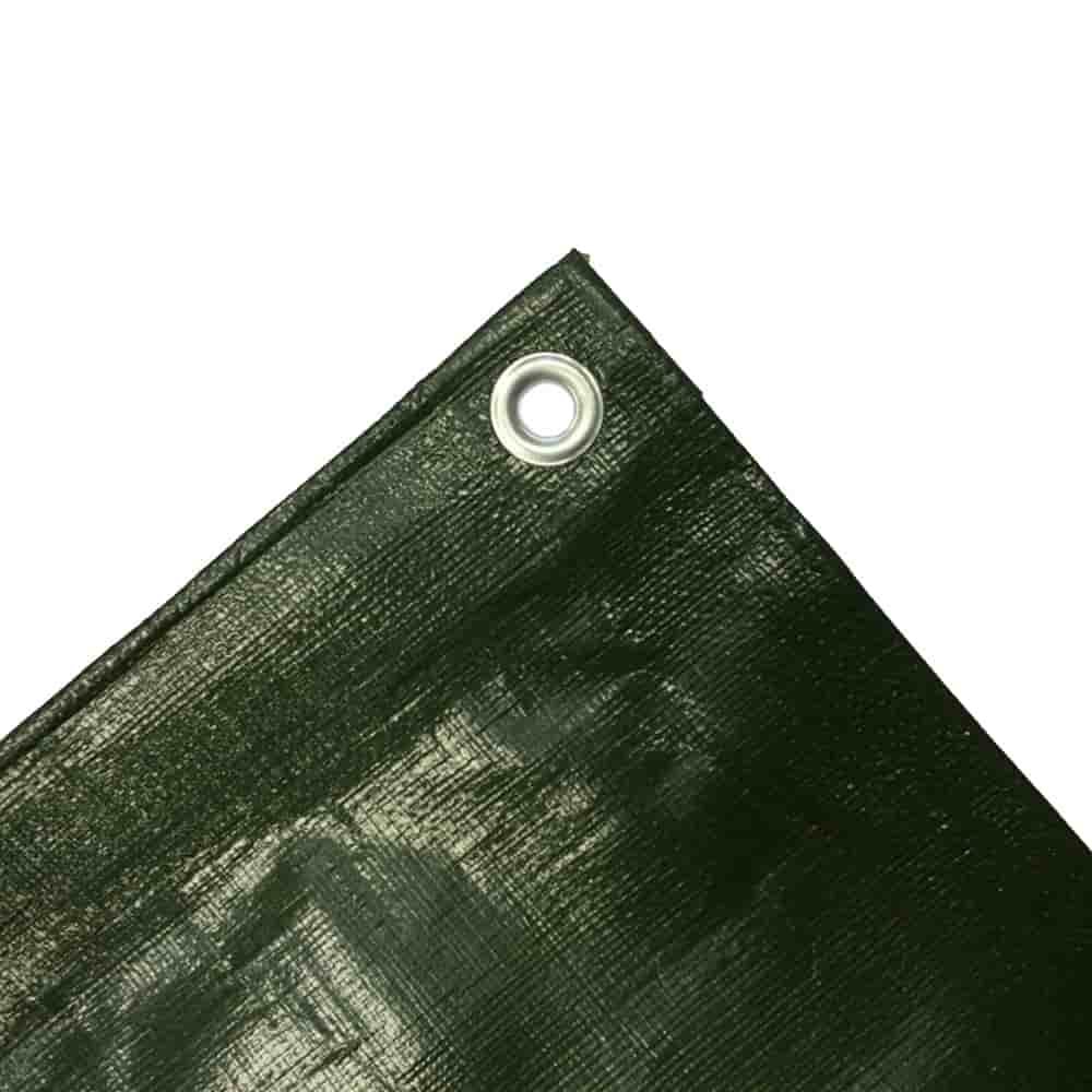 Bâche de couverture 210g/m² 1,5 x 6m vert (9m²)