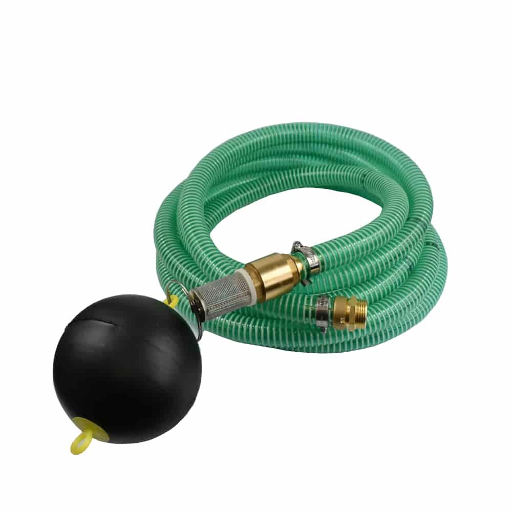 1"/25mm tube d'aspiration et de pression avec prise flottante + 1" mamelon double AG 9m