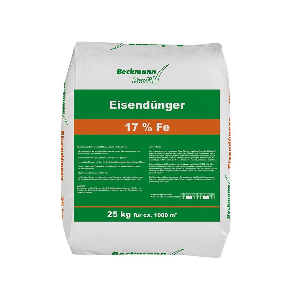 25 kg d'engrais de fer 17% sulfate de fer pour environ 1000m²