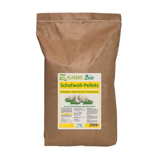 [BONI-10.575] Pellets de laine de mouton bio 5 kg pour environ 50 - 100 m²