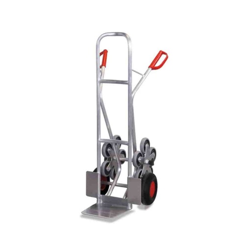 [BONI-ap-1301] Chariot d'escaliers en aluminium 200 kg avec 2 étoiles à cinq branches Pneus à air 610 x 705 x 1310 mm