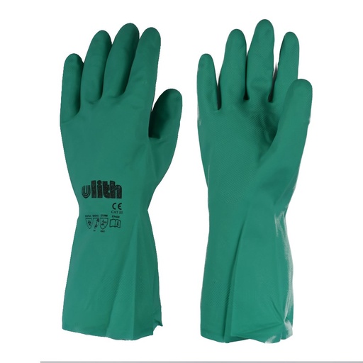 [BONI-42201-13] Gants industriels en caoutchouc nitrile taille L/9 vert