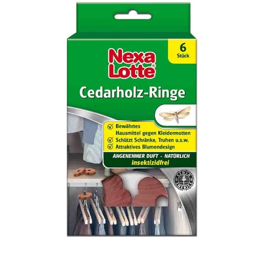 [BONI-3630] NEXA LOTTE® Anneaux de bois de cèdre 6 pcs