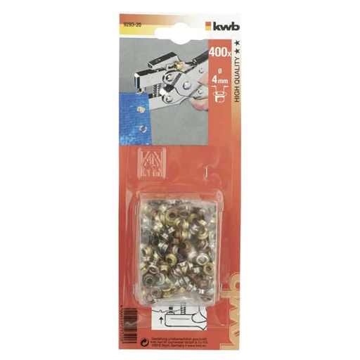 [BONI-929320] 400 Pièces Œillets de Rechange 4mm Diamètre