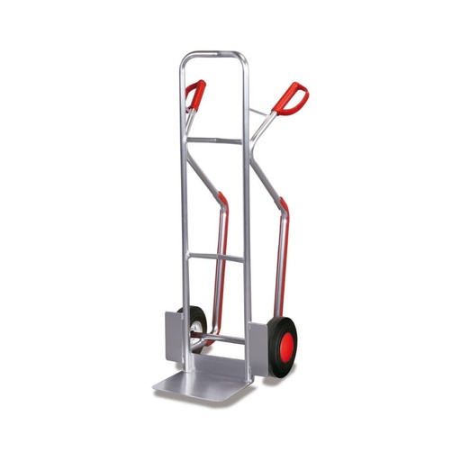 [BONI-ap-710.006] Chariot à main en aluminium 200 kg avec patins de glissement et pneus pleins 570 x 615 x 1300 mm