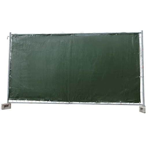 [BONI-140_GPE] Bâche de clôture de chantier 160g/m² vert PE 1,76m x 3,41m