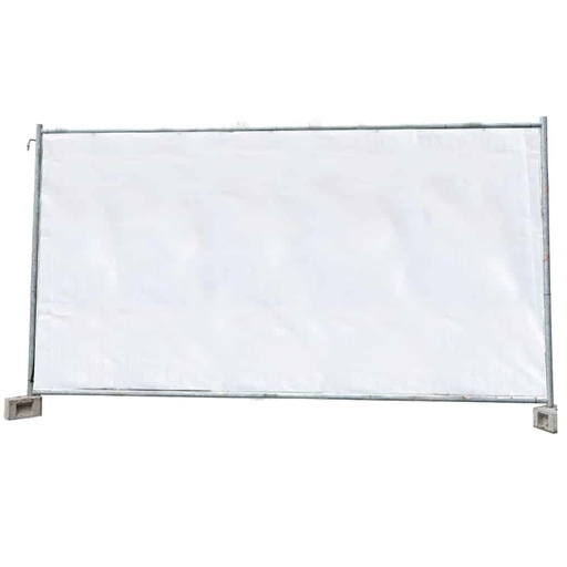 [BONI-140_WPE] Bâche de clôture de chantier 160g/m² blanc PE 1,76m x 3,41m