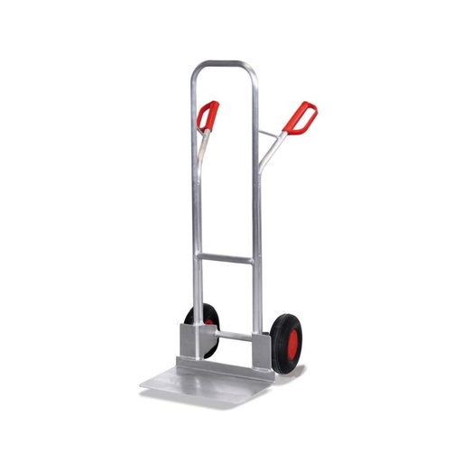 [BONI-ap-710.103] Chariot en aluminium 200 kg avec grande pelle extra Pneus à air 570 x 635 x 1310 mm