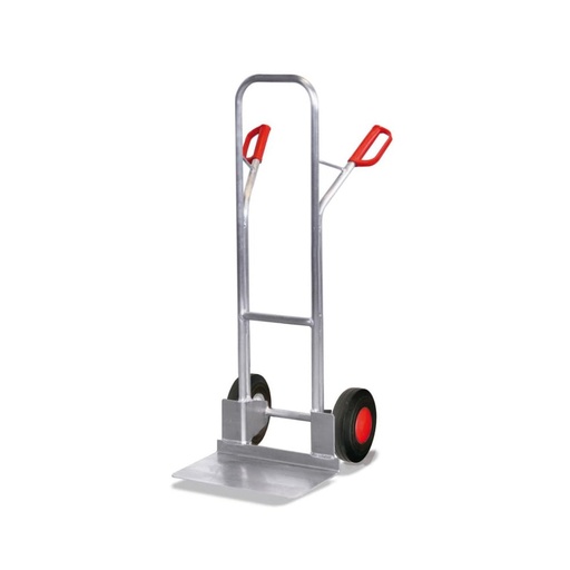 [BONI-ap-710.202] Chariot en aluminium 200 kg avec pelle extra gr. Pneus pleins 570 x 635 x 1310 mm