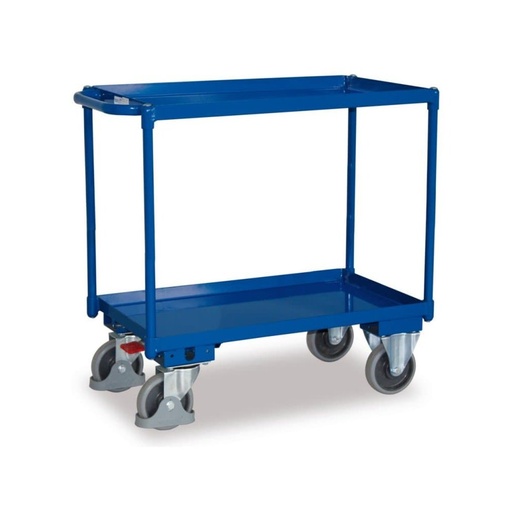 [BONI-sw-700.510] Grand chariot de table avec 2 niveaux, rebord de la baignoire 40 mm de haut + EasySTOP