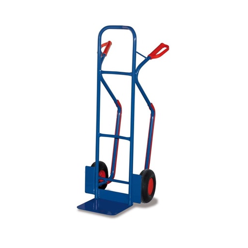 [BONI-sk-710.005] Diable en tube d'acier 250 kg avec patins et pneus à air 550 x 615 x 1305 mm