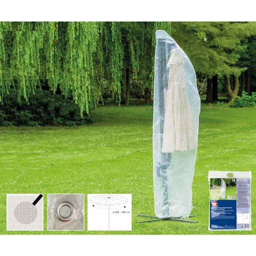 [BONI-79269KK] Housse de protection transparente pour parasol déporté, env. 265x40/70/50