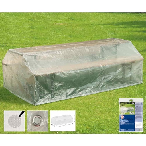 [BONI-79271KK] Housse de protection transparente pour ensemble de tentes de bière, env. 220x120x75